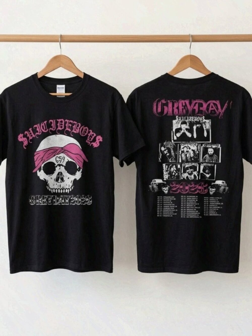 Suicideboys Grey Day 2026 Tour North America T-Shirt Concert Tee Merch Reprint